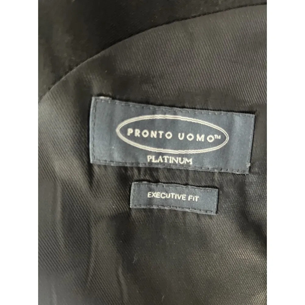 XXXL Mens Italian Black Suit Jacket Blazer by Pronto Uomo Platinum Executive Fit